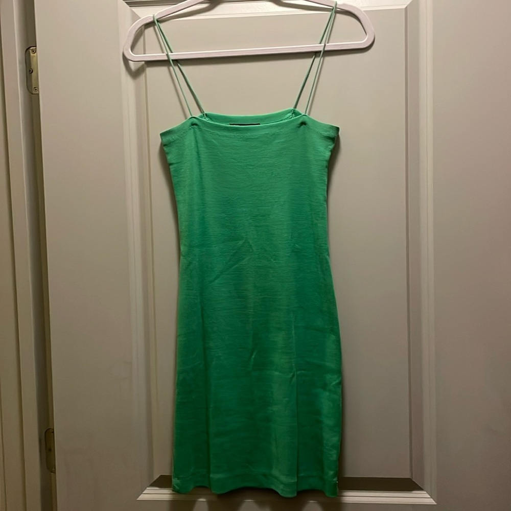 Green Zara dress